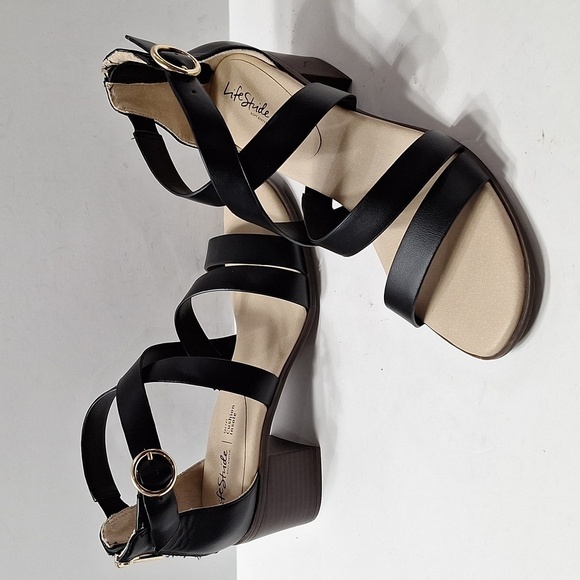 Life Stride Heritage Soft System Cushioned Insole Comfort Block Heel Sandals 10 - Picture 5 of 11